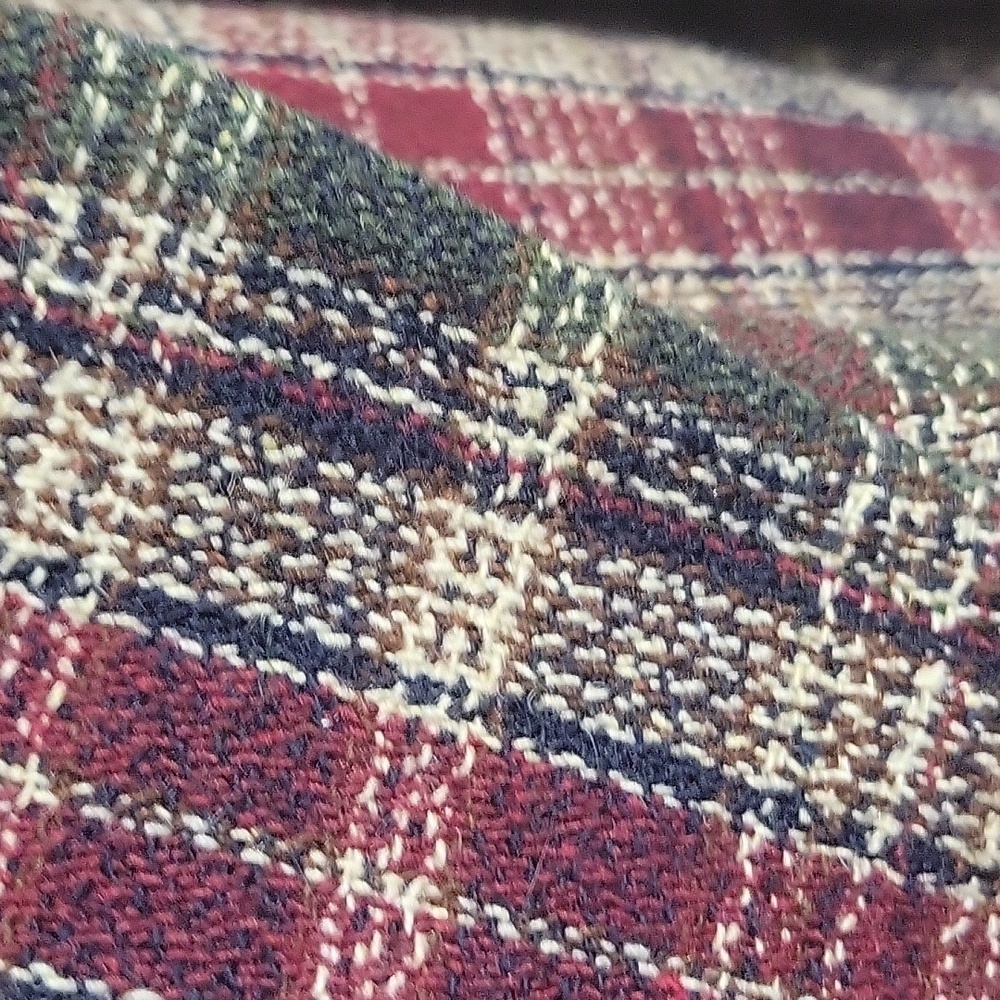 Vintage White Stag Heritage Plaid Textured Wool Blazer - Picture 5 of 7